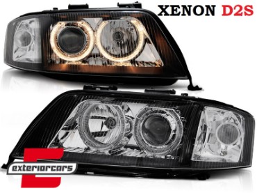 Prednja svjetla Angel Eyes Xenon (crna) / Audi A6 4B C5 (2001-2004), LPAU84