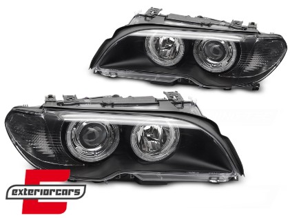 Prednja svjetla Angel Eyes Xenon (crna) / BMW serije 3 E46 Coupe Cabrio (2003-2006), LPBMP2