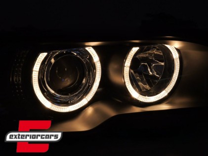 Prednja svjetla Angel Eyes Xenon (crna) / BMW serije 3 E46 Coupe Cabrio (2003-2006), LPBMP2