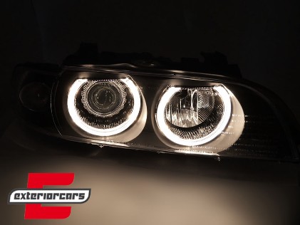 Prednja svjetla Angel Eyes Xenon (crna) / BMW serije 5 E39 LCI (2000-06.2003), LPBMO7
