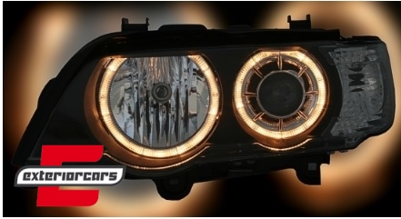 Prednja svjetla Angel Eyes XENON (crna) / BMW X5 E53 (1999-2003), LPBM87