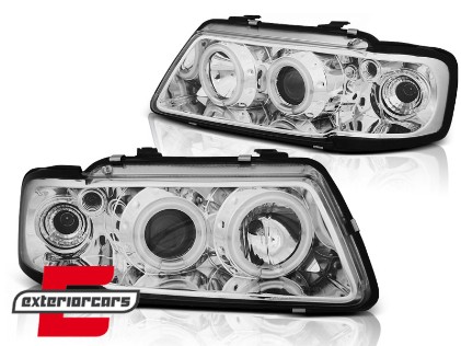 Prednja svjetla CCFL Angel Eyes (chrome) / Audi A3 (1996-2000), LPAUD8