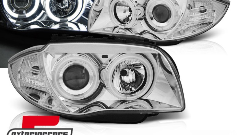 Prednja svjetla CCFL Angel Eyes (chrome) / BMW serije 1 E87 E81 E82 E88 (2004-2011), LPBMM5
