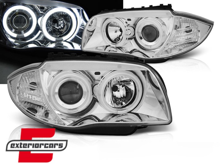 Prednja svjetla CCFL Angel Eyes (chrome) / BMW serije 1 E87 E81 E82 E88 (2004-2011), LPBMM5
