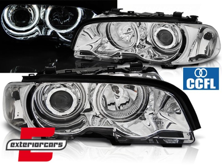 Prednja svjetla CCFL Angel Eyes (chrome) / BMW serije 3 E46 Coupe Cabrio (04.1999-03.2003), LPBMB6