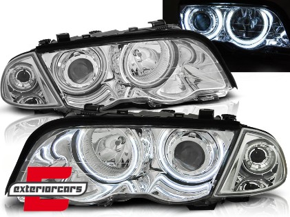 Prednja svjetla CCFL Angel Eyes (chrome) / BMW serije 3 E46 limuzina karavan (05.1998-08.2001), LPBM65