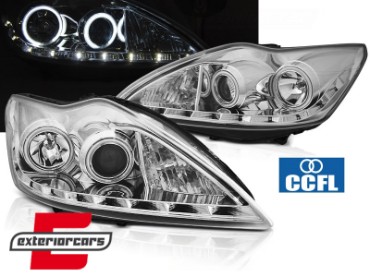Prednja svjetla CCFL Angel Eyes (chrome) / Ford Focus (02.2008-2010), LPFO82