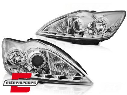 Prednja svjetla CCFL Angel Eyes (chrome) / Ford Focus (02.2008-2010), LPFO82