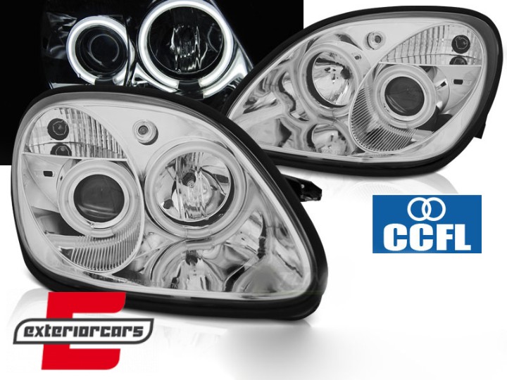 Prednja svjetla CCFL Angel Eyes (chrome) / Mercedes SLK R170 (1996-2004), LPMEB0
