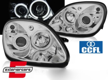 Prednja svjetla CCFL Angel Eyes (chrome) / Mercedes SLK R170 (1996-2004), LPMEB0