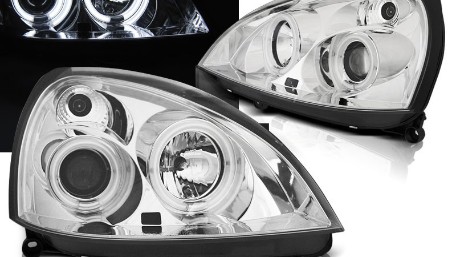 Prednja svjetla CCFL Angel Eyes (chrome) / Renault Clio II (2001-2005), LPRE33