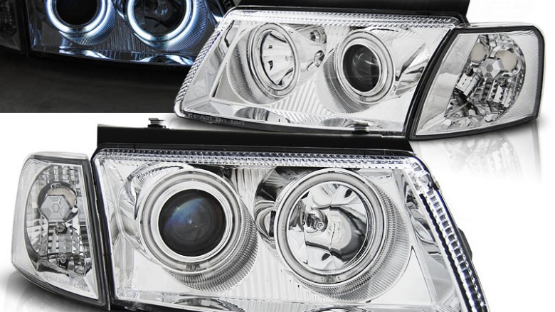 Prednja svjetla CCFL Angel Eyes (chrome) / Volkswagen Passat B5 3B (11.1996-08.2000), LPVWJ2