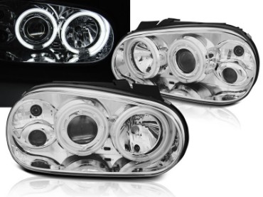 Prednja svjetla CCFL Angel Eyes (chrome) / VW Golf 4 (1997-2005), LPVWN7
