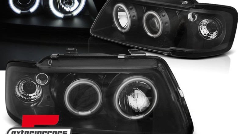 Prednja svjetla CCFL Angel Eyes (crna) / Audi A3 (1996-2000), LPAUD9