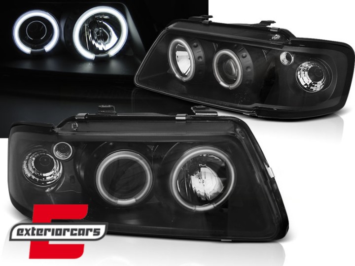 Prednja svjetla CCFL Angel Eyes (crna) / Audi A3 (1996-2000), LPAUD9