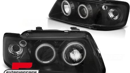 Prednja svjetla CCFL Angel Eyes (crna) / Audi A3 (1996-2000), LPAUD9