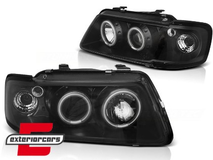 Prednja svjetla CCFL Angel Eyes (crna) / Audi A3 (1996-2000), LPAUD9