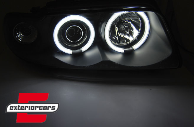 Prednja svjetla CCFL Angel Eyes (crna) / Audi A4 B5 (1994-12.1998), LPAUD7