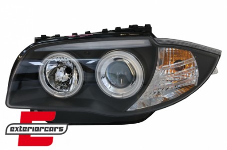 Prednja svjetla CCFL Angel Eyes (crna) / BMW serije 1 E87 E81 E82 E88 (2004-2011), LPBMM6