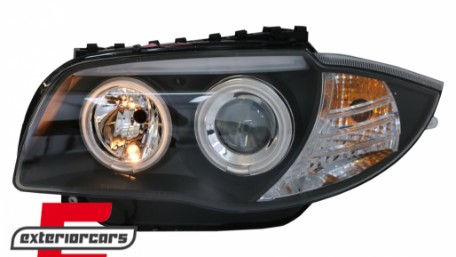 Prednja svjetla CCFL Angel Eyes (crna) / BMW serije 1 E87 E81 E82 E88 (2004-2011), LPBMM6