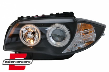Prednja svjetla CCFL Angel Eyes (crna) / BMW serije 1 E87 E81 E82 E88 (2004-2011), LPBMM6