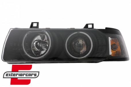 Prednja svjetla CCFL Angel Eyes (crna) / BMW serije 3 E36 (12.1990-08.1999), LPBM68