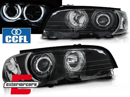 Prednja svjetla CCFL Angel Eyes (crna) / BMW serije 3 E46 Coupe Cabrio (04.1999-03.2003), LPBMB7
