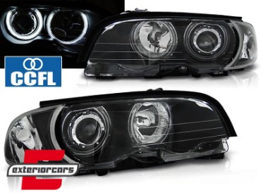 Prednja svjetla CCFL Angel Eyes (crna) / BMW serije 3 E46 Coupe Cabrio (04.1999-03.2003), LPBMB7