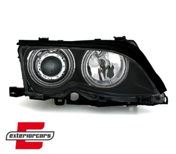 Prednja svjetla CCFL Angel Eyes (crna) / BMW serije 3 E46 Facelift limuzina karavan (2001-2005), LPBM32