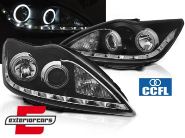 Prednja svjetla CCFL Angel Eyes (crna) / Ford Focus (02.2008-2010), LPFO83