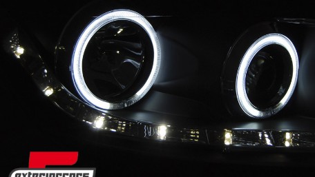Prednja svjetla CCFL Angel Eyes (crna) / Ford Focus (02.2008-2010), LPFO83