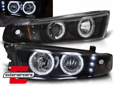 Prednja svjetla CCFL Angel Eyes (crna) / Mitsubishi Galant 8 (1996-2006), LPMI14