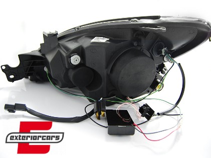Prednja svjetla CCFL Angel Eyes (crna) / Mitsubishi Lancer 7 (2004-2007), LPMI12