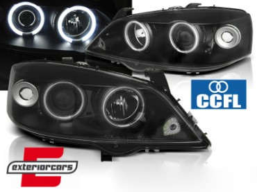 Prednja svjetla CCFL Angel Eyes (crna) / Opel Astra G (1997-2004), LPOPA5