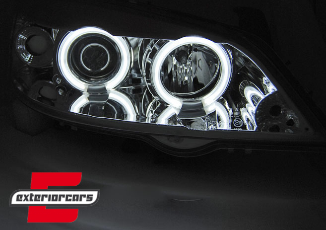 Prednja svjetla CCFL Angel Eyes (crna) / Opel Astra G (1997-2004), LPOPA5