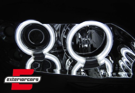 Prednja svjetla CCFL Angel Eyes (crna) / Opel Astra G (1997-2004), LPOPA5