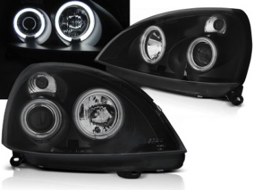 Prednja svjetla CCFL Angel Eyes (crna) / Renault Clio II (2001-2005), LPRE34