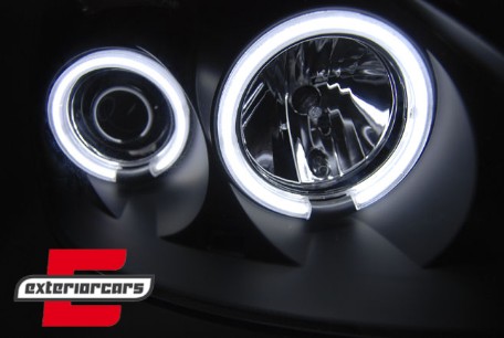 Prednja svjetla CCFL Angel Eyes (crna) / Renault Clio II (2001-2005), LPRE34