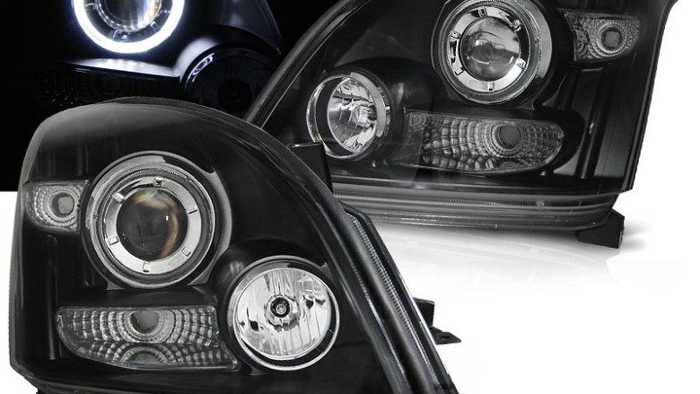 Prednja svjetla CCFL Angel Eyes (crna) / Toyota Land Cruiser FJ120 (2003-2009), LPTO18