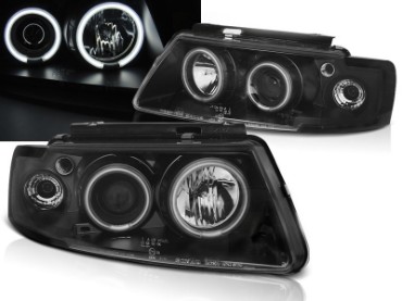 Prednja svjetla CCFL Angel Eyes (crna) / Volkswagen Passat B5 3B (11.1996-08.2000), LPVWO0