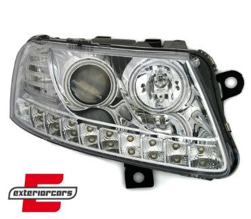 Prednja svjetla CCFL Angel Eyes LED DRL (chrome) / Audi A6 C6 4F (04.2004-2008), LPAUA3