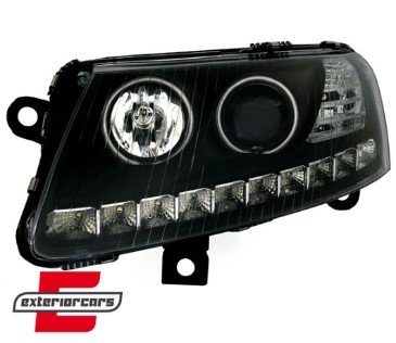 Prednja svjetla CCFL Angel Eyes LED DRL (crna) / Audi A6 C6 4F (04.2004-2008), LPAUA4