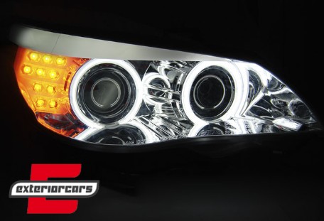 Prednja svjetla CCFL Angel Eyes LED žmigavci (chrome) / BMW serije 5 E60 E61 (2003-2007), LPBMH8