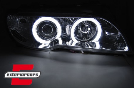 Prednja svjetla CCFL Angel Eyes Xenon (chrome) / BMW serije 3 E46 Coupe Cabrio (04.2003-2006), LPBMH4