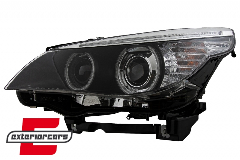 Prednja svjetla CCFL Angel Eyes Xenon (crna) / BMW serije 5 E60 E61 (2003-2004), LPBMC7