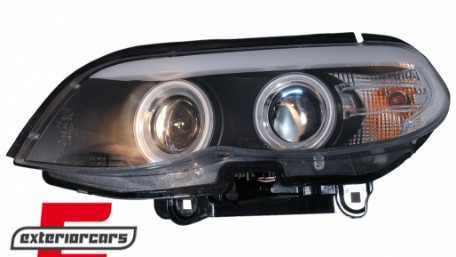 Prednja svjetla CCFL Angel Eyes Xenon (crna) / BMW X5 E53 LCI (2003-2006), LPBMD1