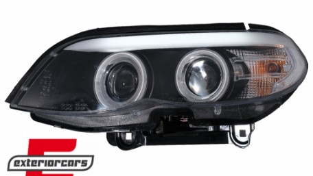 Prednja svjetla CCFL Angel Eyes Xenon (crna) / BMW X5 E53 LCI (2003-2006), LPBMD1