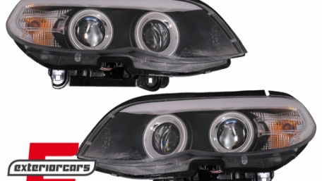 Prednja svjetla CCFL Angel Eyes Xenon (crna) / BMW X5 E53 LCI (2003-2006), LPBMD1
