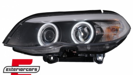 Prednja svjetla CCFL Angel Eyes Xenon (crna) / BMW X5 E53 LCI (2003-2006), LPBMD1