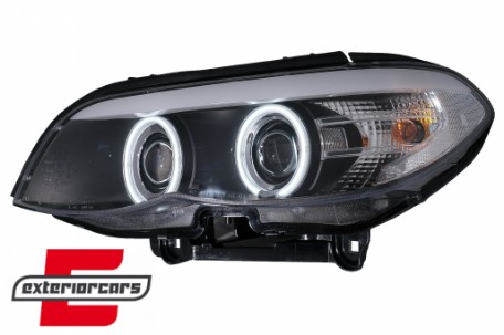 Prednja svjetla CCFL Angel Eyes Xenon (crna) / BMW X5 E53 LCI (2003-2006), LPBMD1